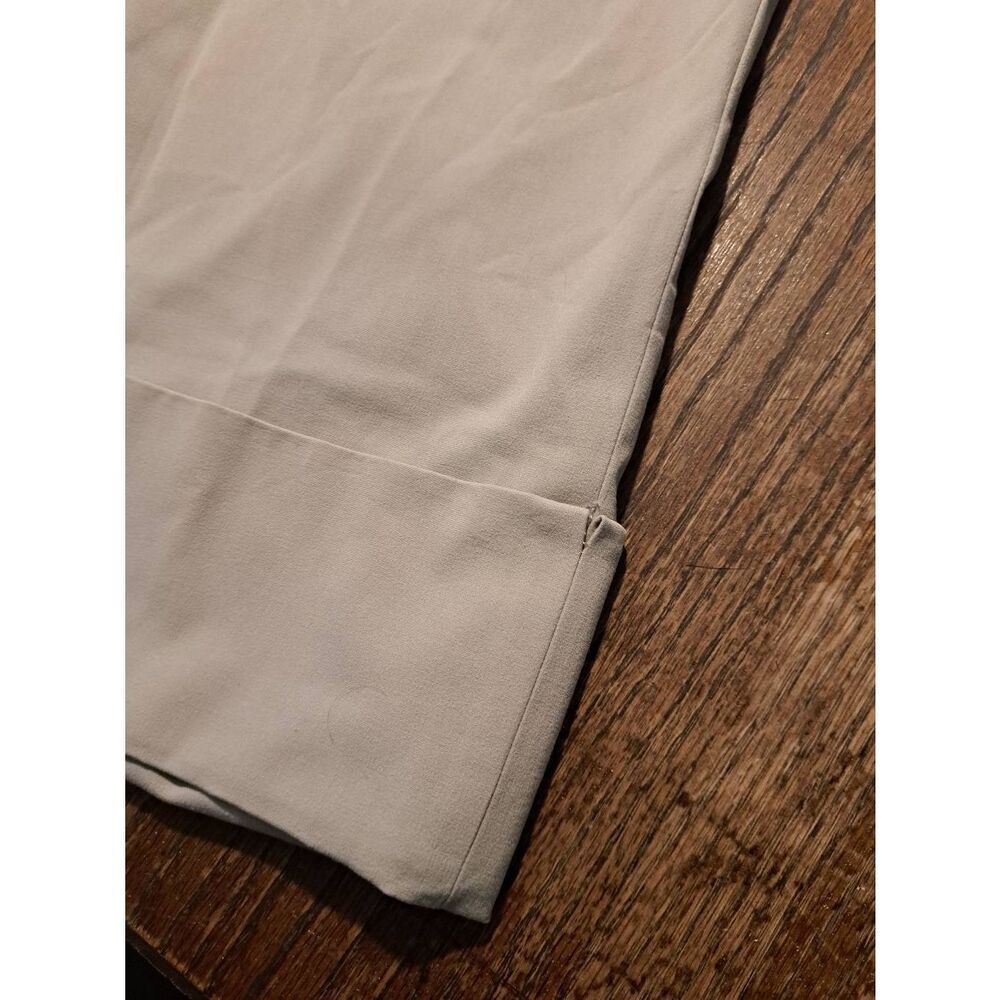 Ann Taylor Loft Women’s 12 Tan Khaki Cuffed Capri Pants Adjustable Waist - Picture 2 of 5